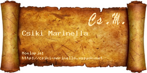 Csiki Marinella névjegykártya
